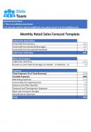 Monthly Retail Sales Forecast Template Excel Spreadsheet Worksheet Xlcsv XL SS