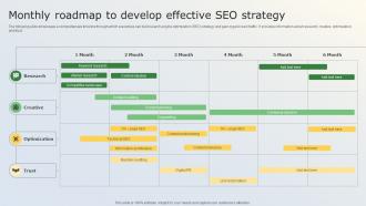 Monthly Roadmap To Develop Effective SEO Strategy Business Marketing Tactics For Small Businesses MKT SS V