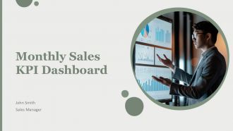 Monthly Sales KPI Dashboard PPT Information AT