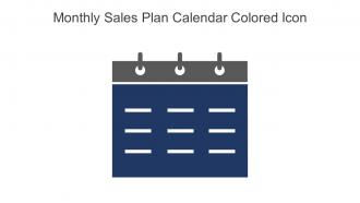 Monthly Sales Plan Calendar Colored Icon In Powerpoint Pptx Png And Editable Eps Format