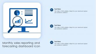 Monthly Sales Reporting And Forecasting Dashboard Icon