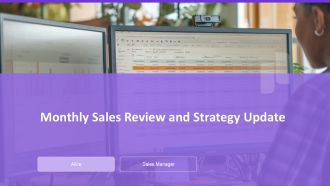 Monthly Sales Review And Strategy Update PPT Slides AT