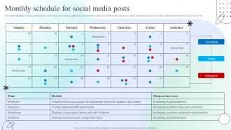 Monthly Schedule For Social Media Posts Engaging Social Media Users For Maximum