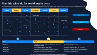 Monthly Schedule For Social Media Posts Improving Customer Engagement Social Networks