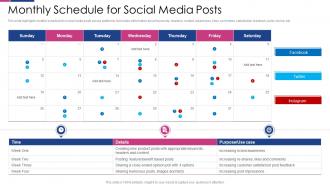 Monthly Schedule For Social Media Posts Social Media Engagement To Improve Customer Outreach
