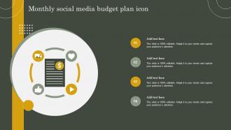 Monthly Social Media Budget Plan Icon