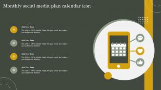Monthly Social Media Plan Calendar Icon