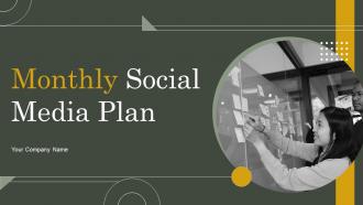 Monthly social media plan PowerPoint PPT Template Bundles