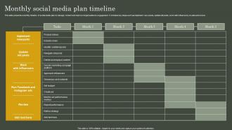 Monthly Social Media Plan Timeline