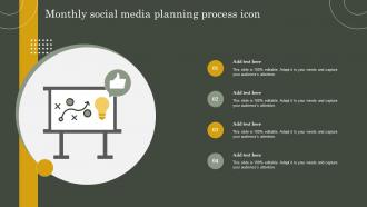 Monthly Social Media Planning Process Icon