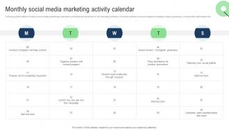 Monthly Social Media Sales Improvement Strategies For Ecommerce Website