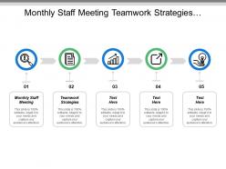 Monthly staff meeting teamwork strategies employee engagement recession planning