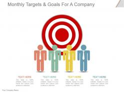 Monthly targets and goals for a company powerpoint slide inspiration