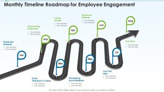 Monthly timeline roadmap for employee engagement