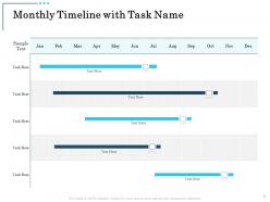 Monthly timeline with task name jan to dec ppt powerpoint presentation example file