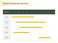 Monthly timeline with task name m2282 ppt powerpoint presentation styles outfit
