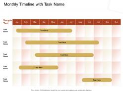 Monthly timeline with task name m2348 ppt powerpoint presentation icon design inspiration