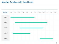 Monthly Timeline With Task Name Ppt Powerpoint Presentation File Structure