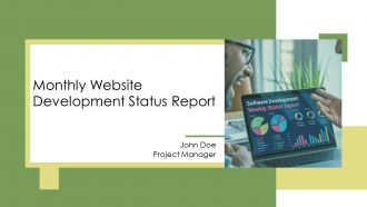 Monthly Website Development Status Report PPT Example AT