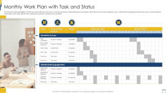 Monthly Work Plan With Task And Status