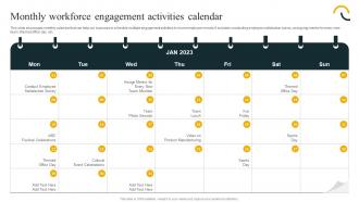 Monthly Workforce Activities Calendar Effective Workforce Planning And Management