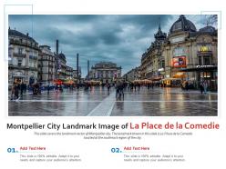 Montpellier city landmark image of la place de la comedie powerpoint presentation ppt template