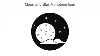 Moon And Star Monotone Icon In Powerpoint Pptx Png And Editable Eps Format