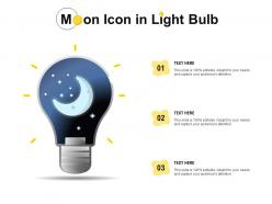 Moon icon in light bulb