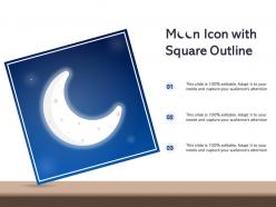 Moon icon with square outline