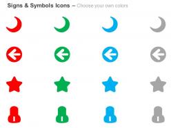 Moon single arrow star symbol ppt icons graphics