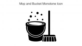Mop And Bucket Monotone Icon In Powerpoint Pptx Png And Editable Eps Format