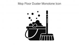 Mop Floor Duster Monotone Icon In Powerpoint Pptx Png And Editable Eps Format
