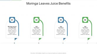 Moringa Leaves Juice Benefits In Powerpoint And Google Slides Cpb