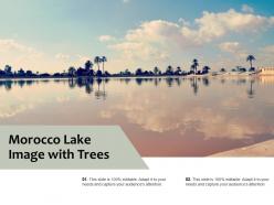 Morocco lake image with trees