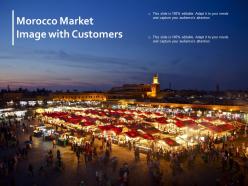 Morocco market image with customers