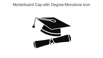 Mortarboard Cap With Degree Monotone Icon In Powerpoint Pptx Png And Editable Eps Format