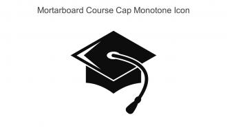 Mortarboard Course Cap Monotone Icon In Powerpoint Pptx Png And Editable Eps Format
