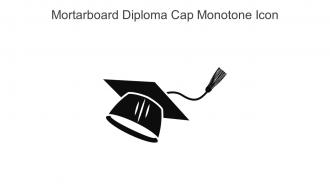 Mortarboard Diploma Cap Monotone Icon In Powerpoint Pptx Png And Editable Eps Format