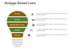 Mortgage backed loans ppt powerpoint presentation slides good cpb
