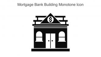 Mortgage Bank Building Monotone Icon In Powerpoint Pptx Png And Editable Eps Format