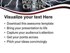 Mortgage crisis stock market investment powerpoint templates ppt themes and graphics 0113