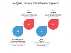 Mortgage financing alternatives management ppt powerpoint presentation infographic cpb