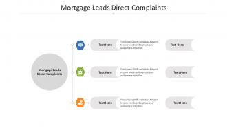Mortgage leads direct complaints ppt powerpoint presentation infographics professional cpb