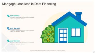 Mortgage Loan Icon In Debt Financing
