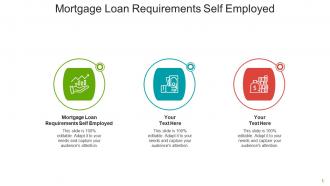 Mortgage loan requirements self employed ppt powerpoint presentation slides outline cpb