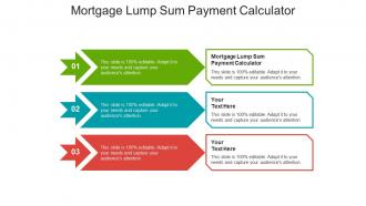 Mortgage lump sum payment calculator ppt powerpoint presentation portfolio cpb