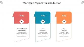 Mortgage payment tax deduction ppt powerpoint presentation icon influencers cpb