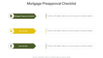 Mortgage Preapproval Checklist In Powerpoint And Google Slides Cpb