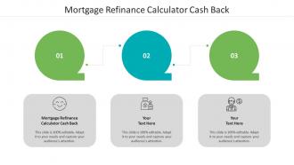 Mortgage refinance calculator cash back ppt powerpoint presentation infographics cpb