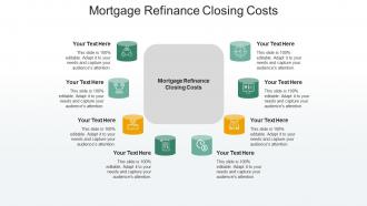 Mortgage refinance closing costs ppt powerpoint presentation summary show cpb